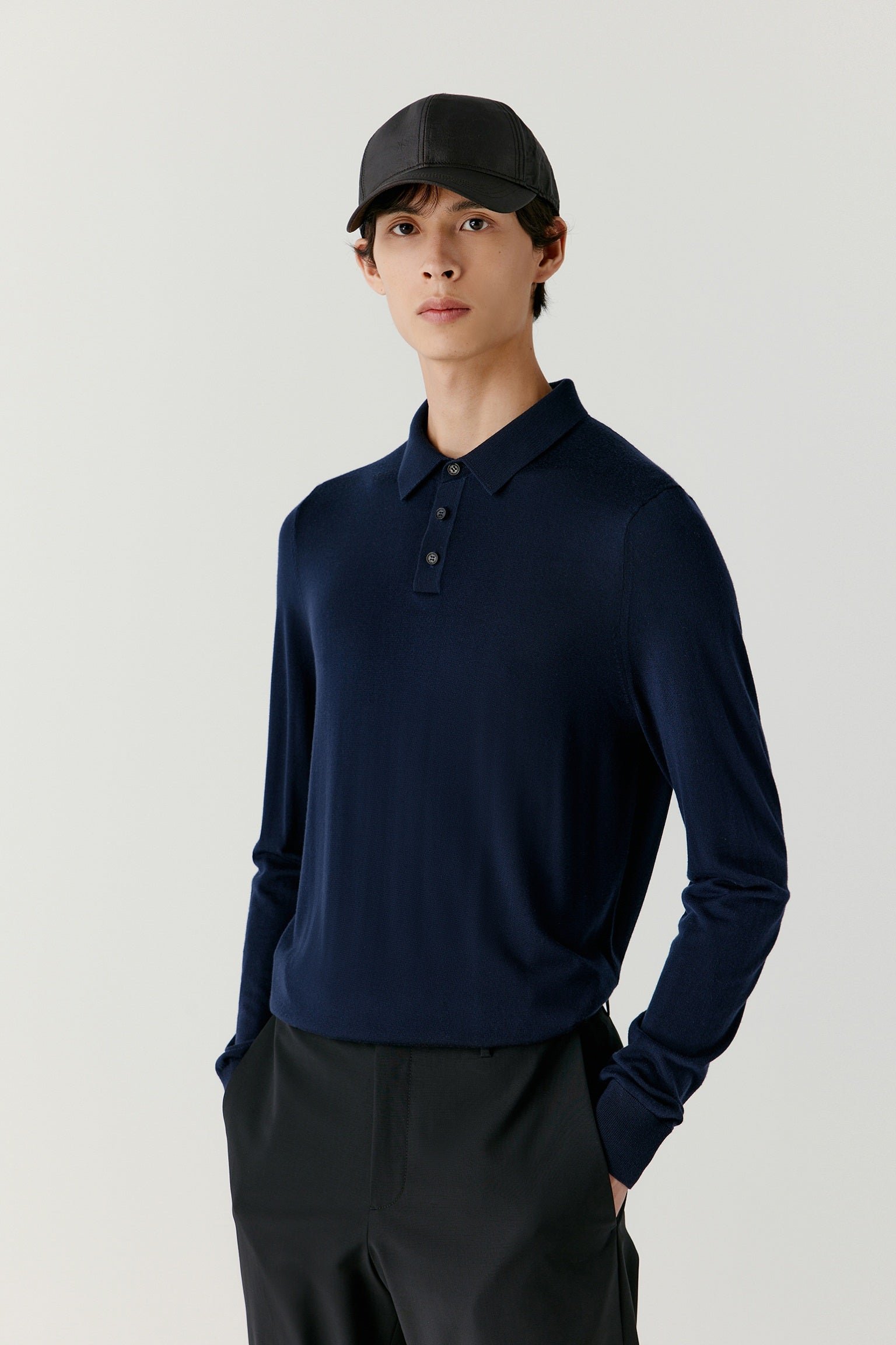 Polo en laine mérinos
