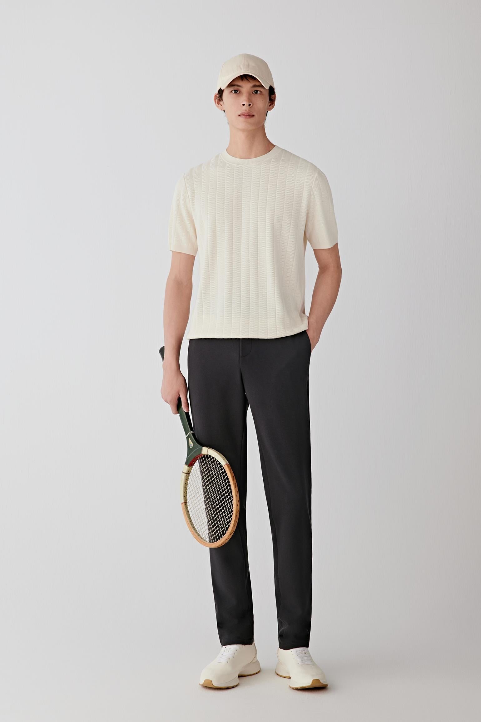 Pantalon en jersey de laine