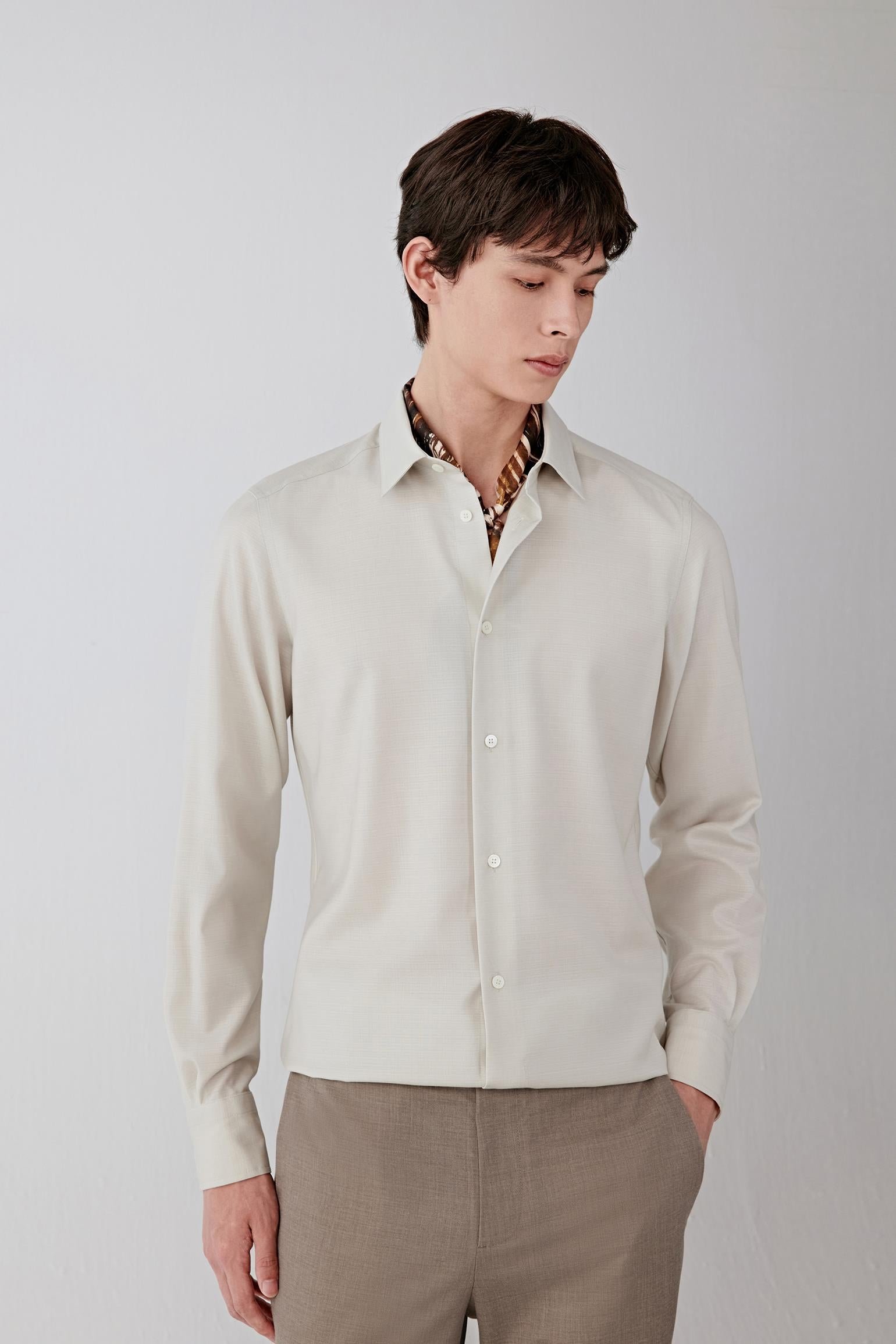 Chemise en panama de laine - Image 2