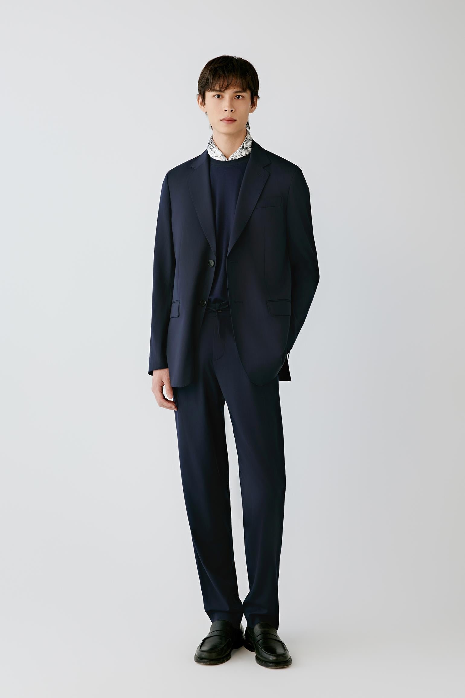 Blazer en sergé de laine