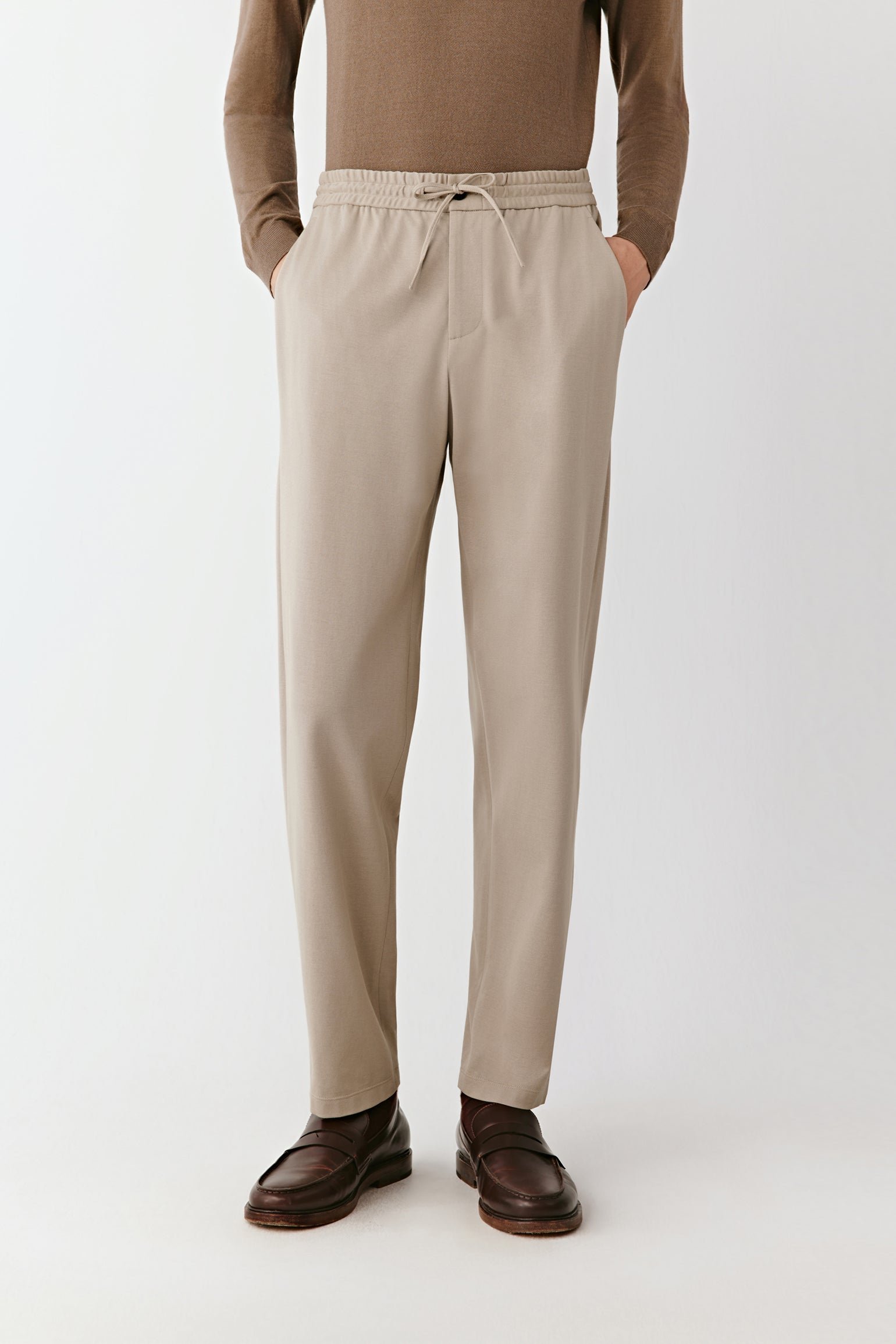 Pantalon en coton piqué