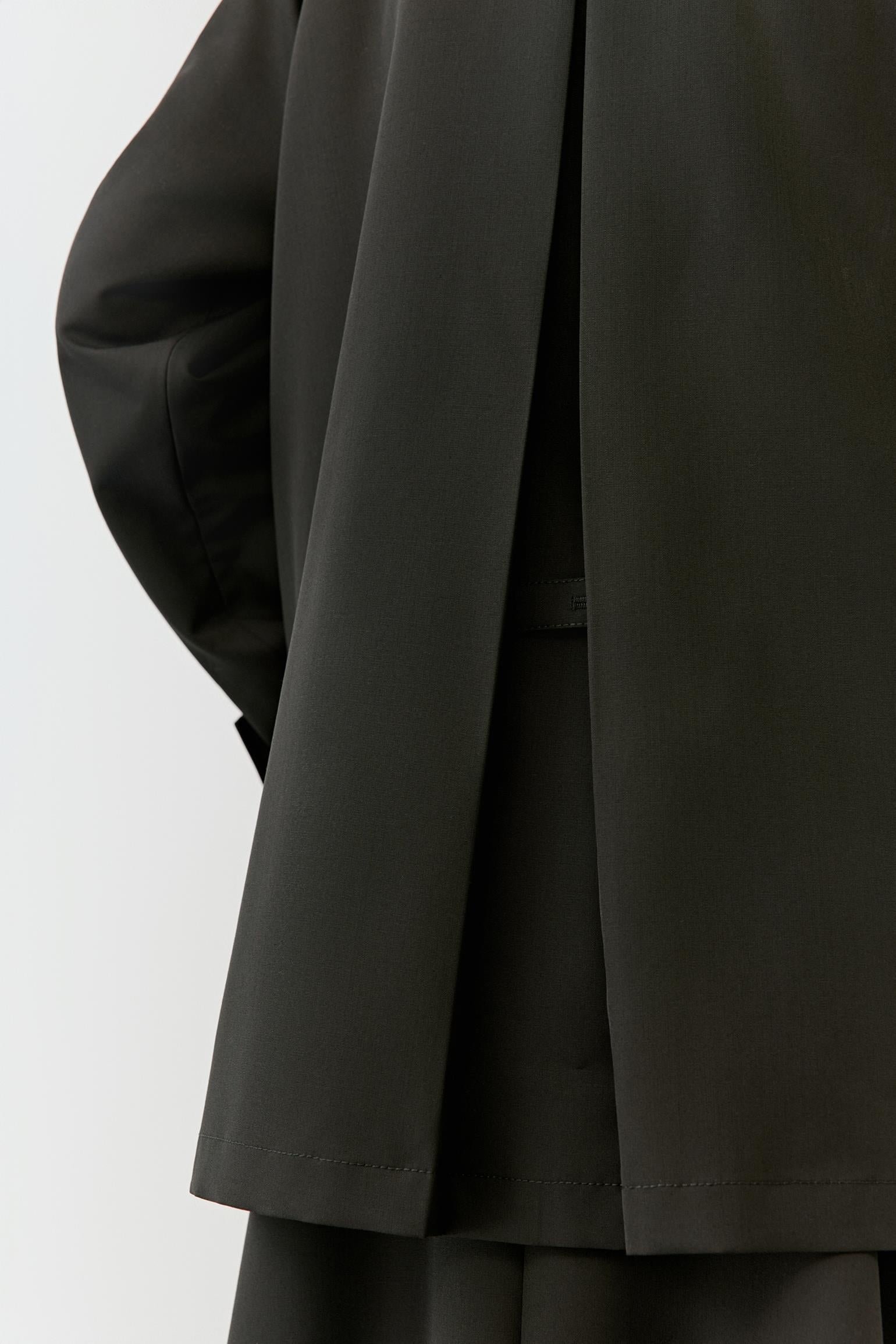 Trench-coat court en laine - Image 6