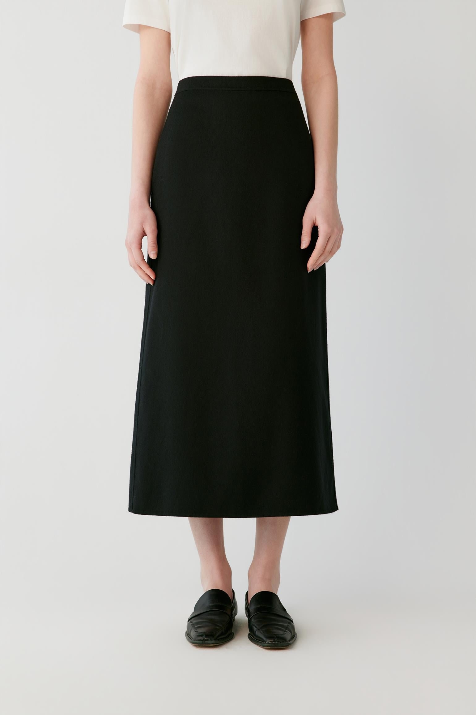 Jupe midi en laine double face - Image 2