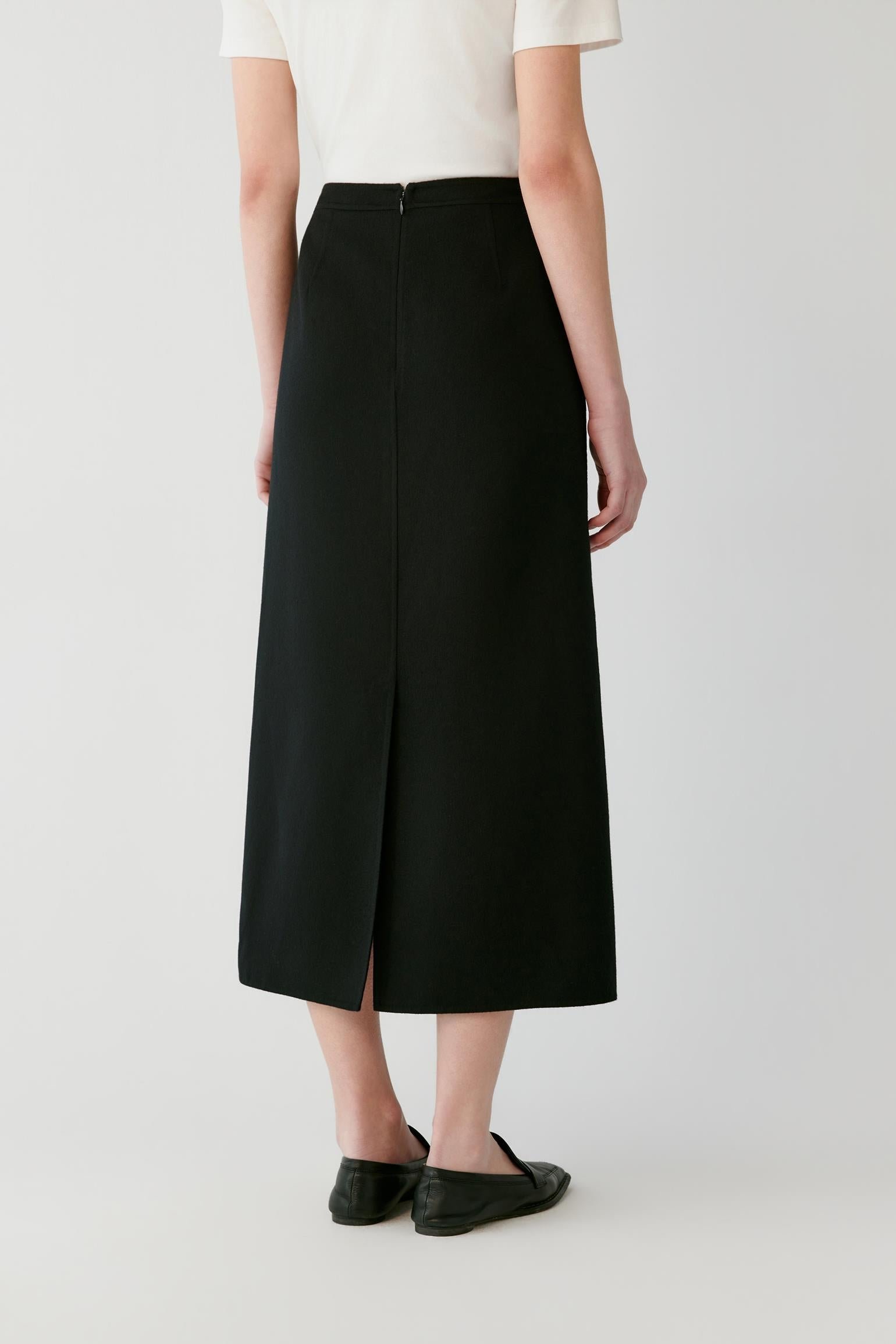 Jupe midi en laine double face - Image 3