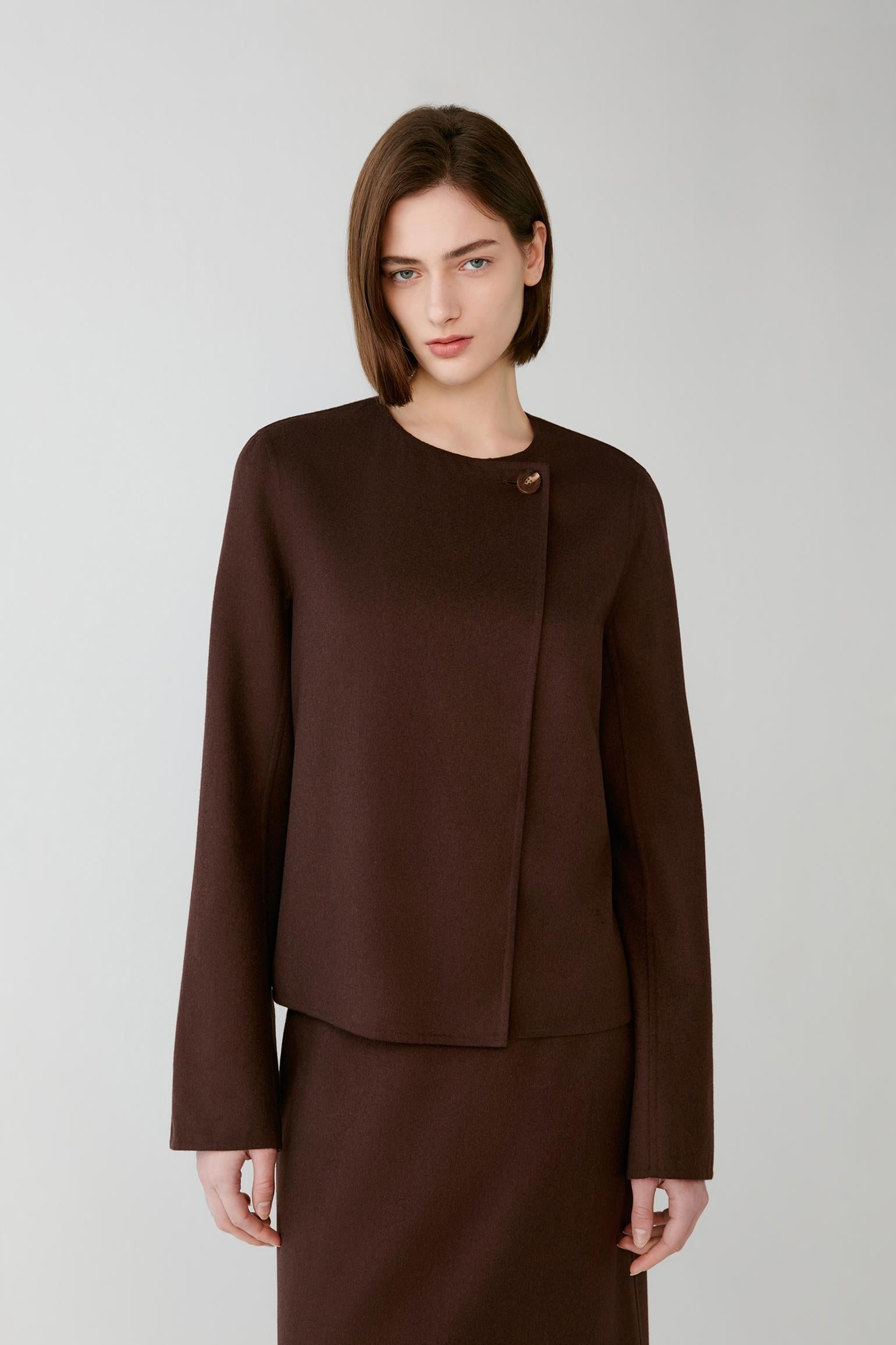 Veste en laine double face