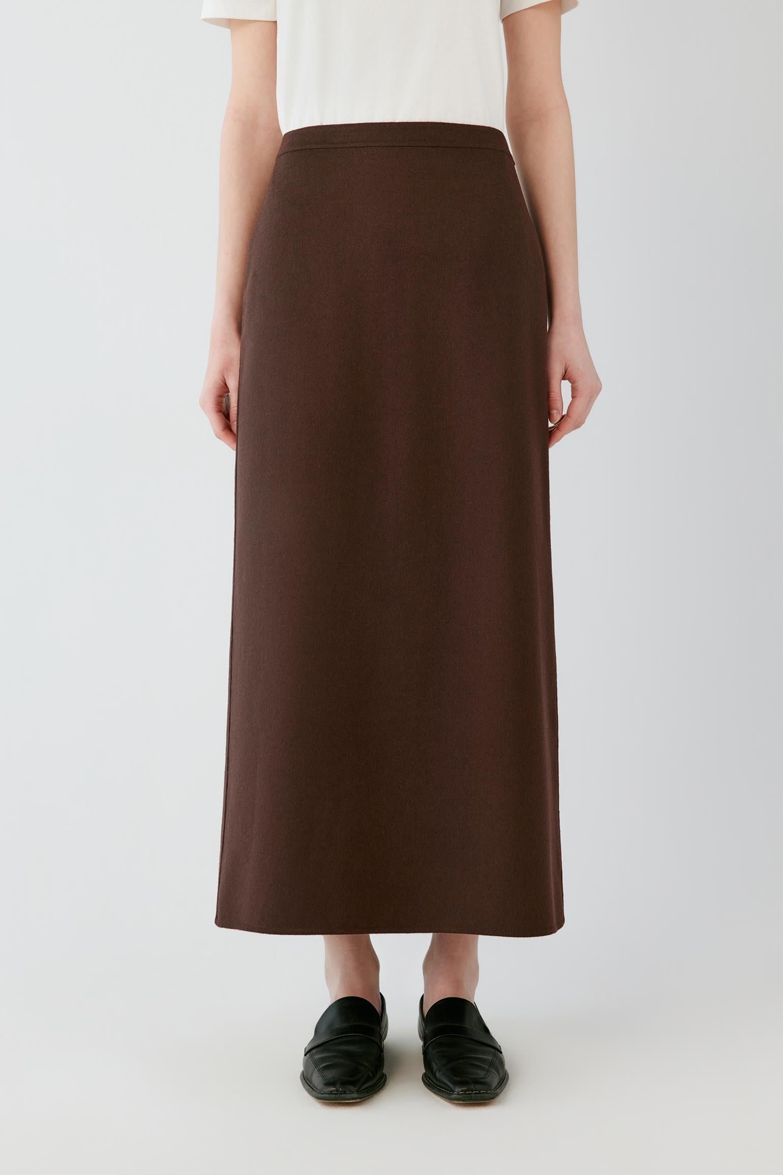 Jupe midi en laine double face - Image 2