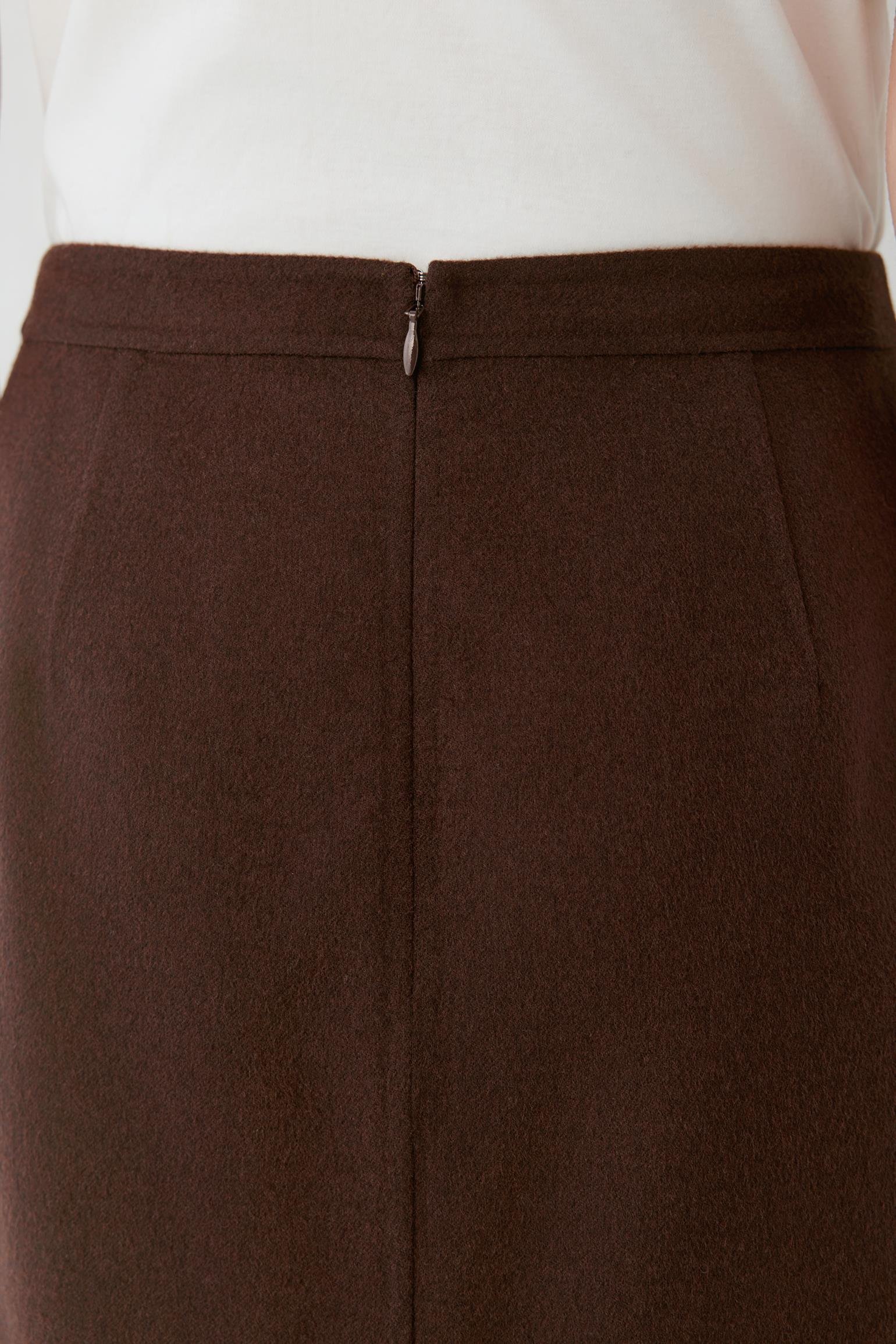 Jupe midi en laine double face - Image 4