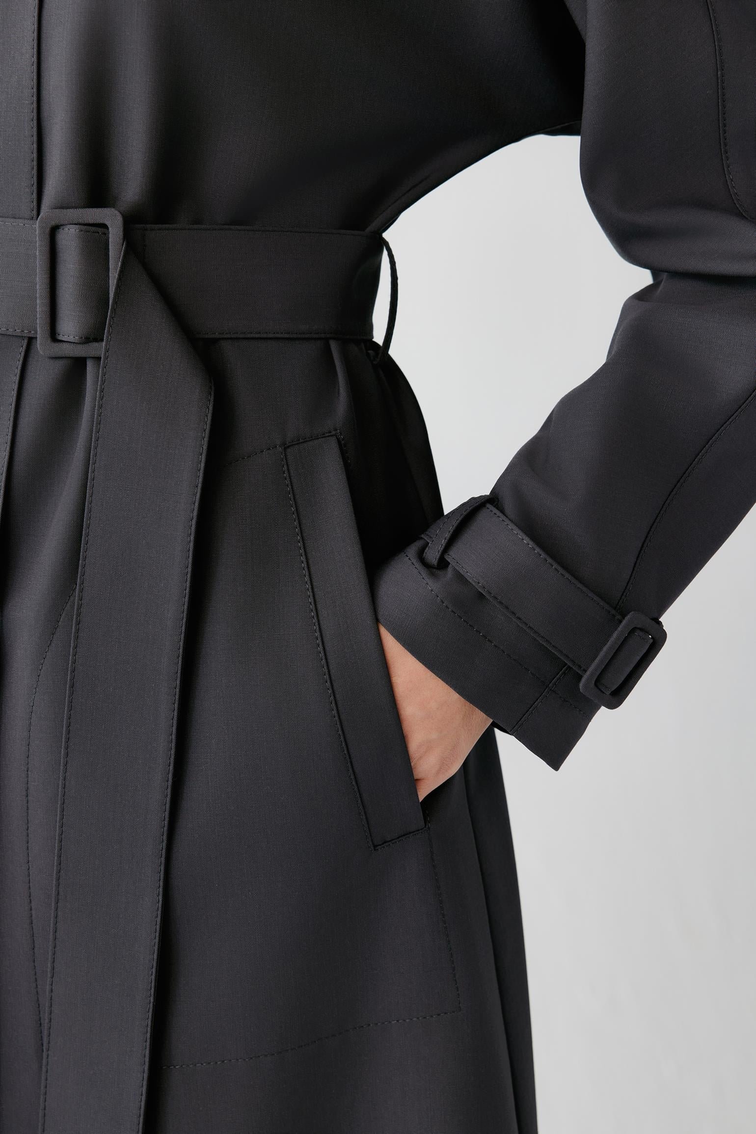 Trench-coat ceinturé en laine - Image 5