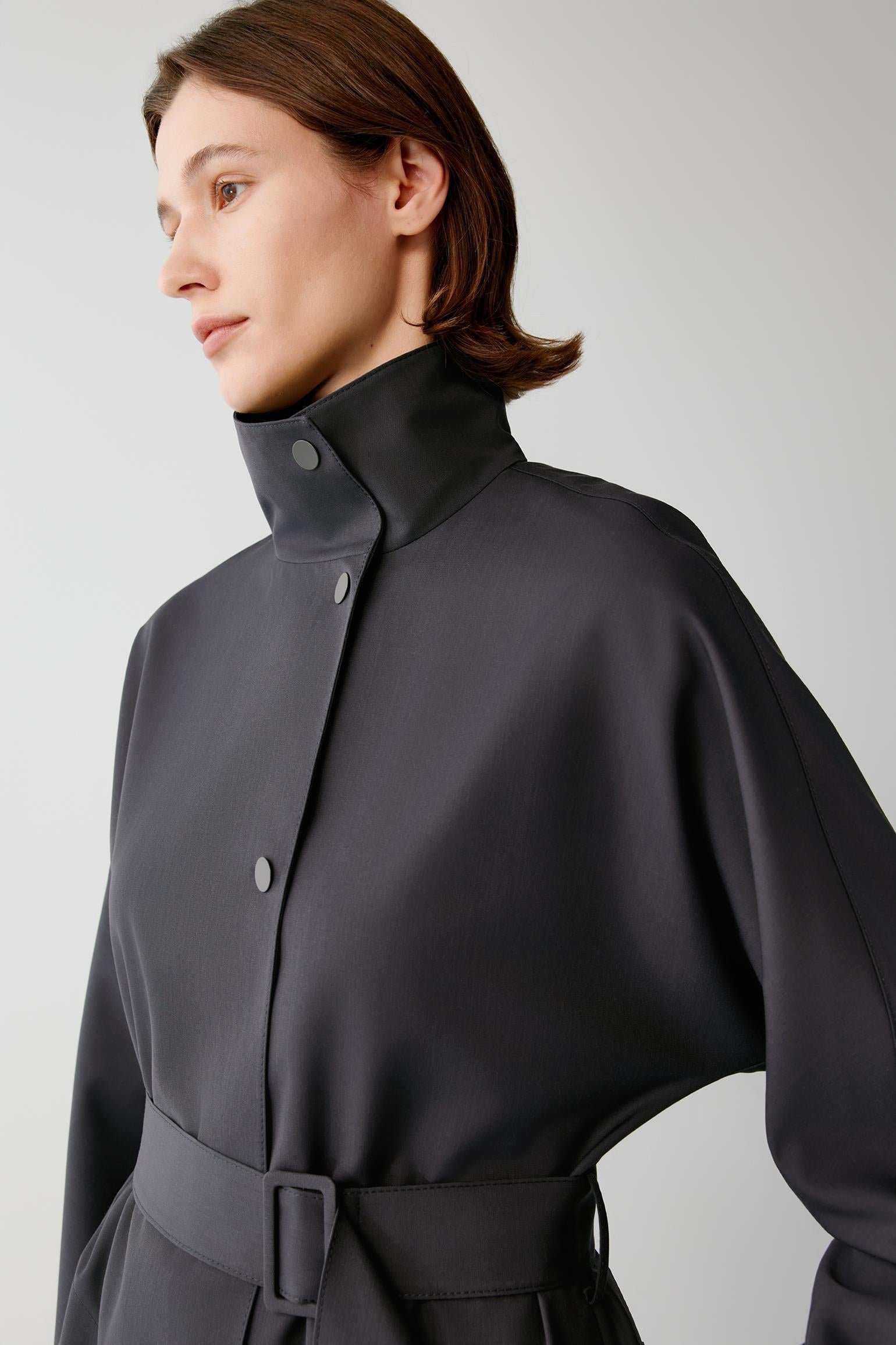 Trench-coat ceinturé en laine - Image 4