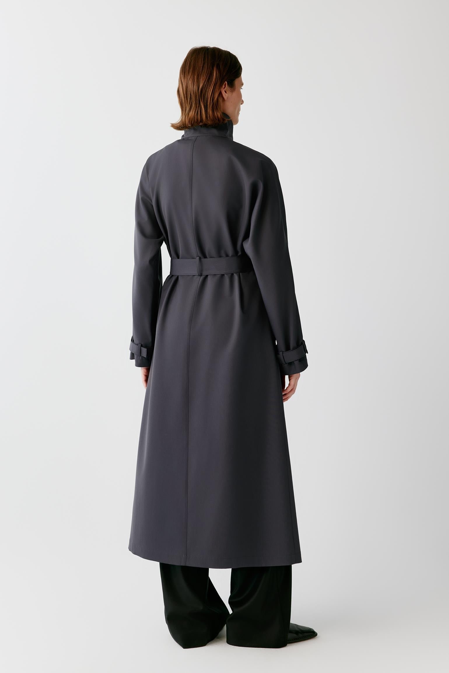 Trench-coat ceinturé en laine - Image 3