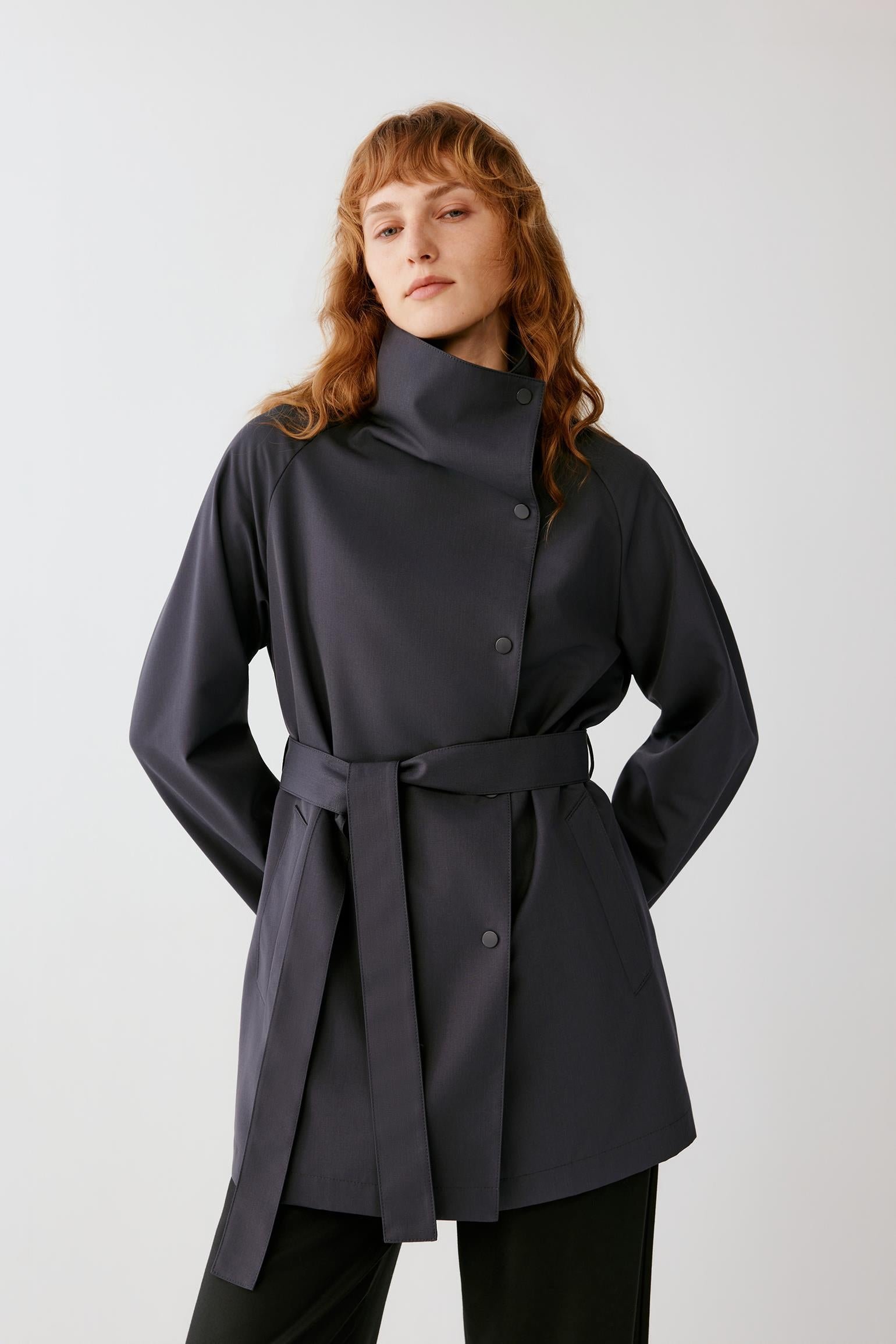 Trench-coat en laine