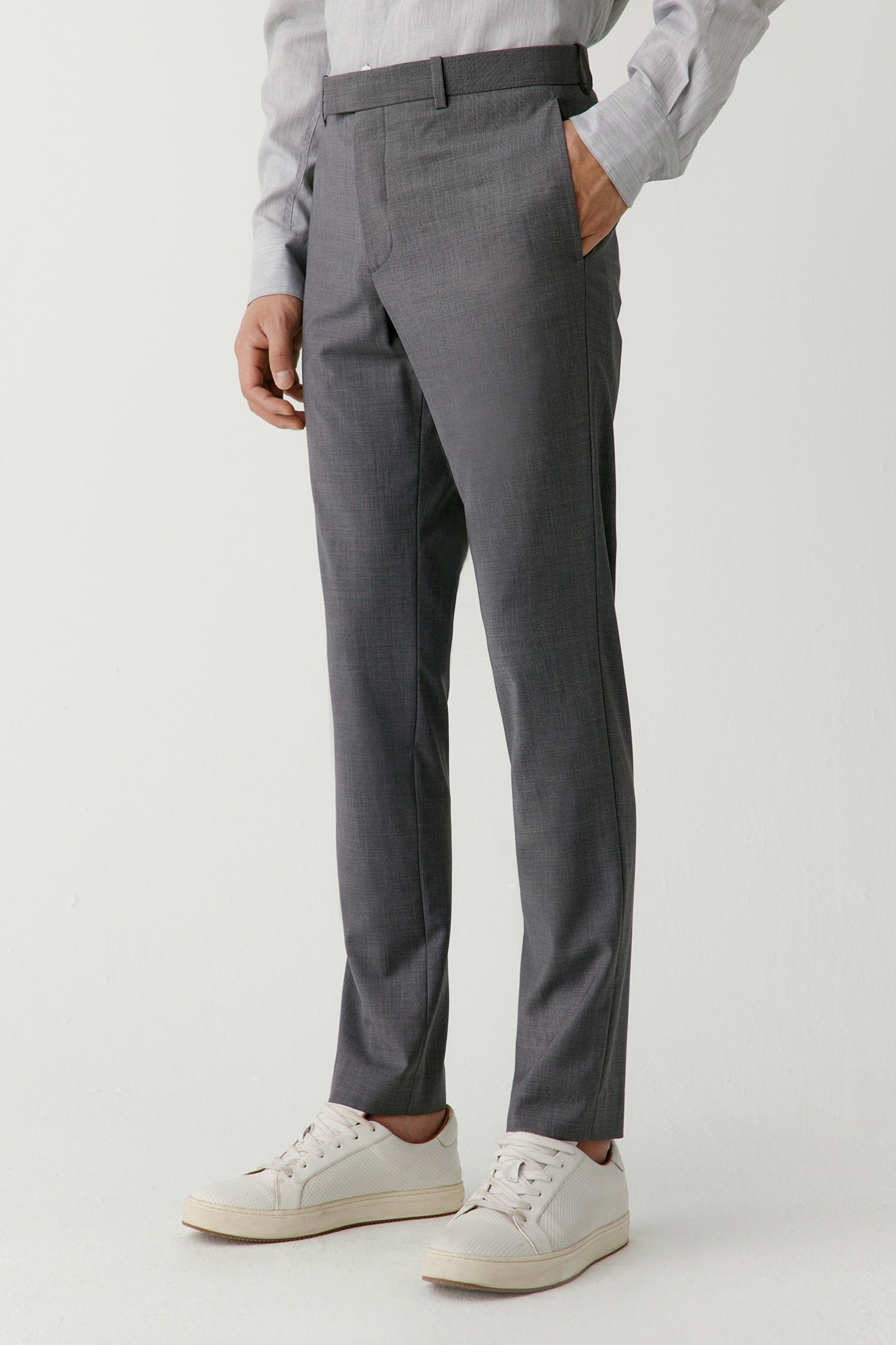 Pantalon slim en laine - Image 2