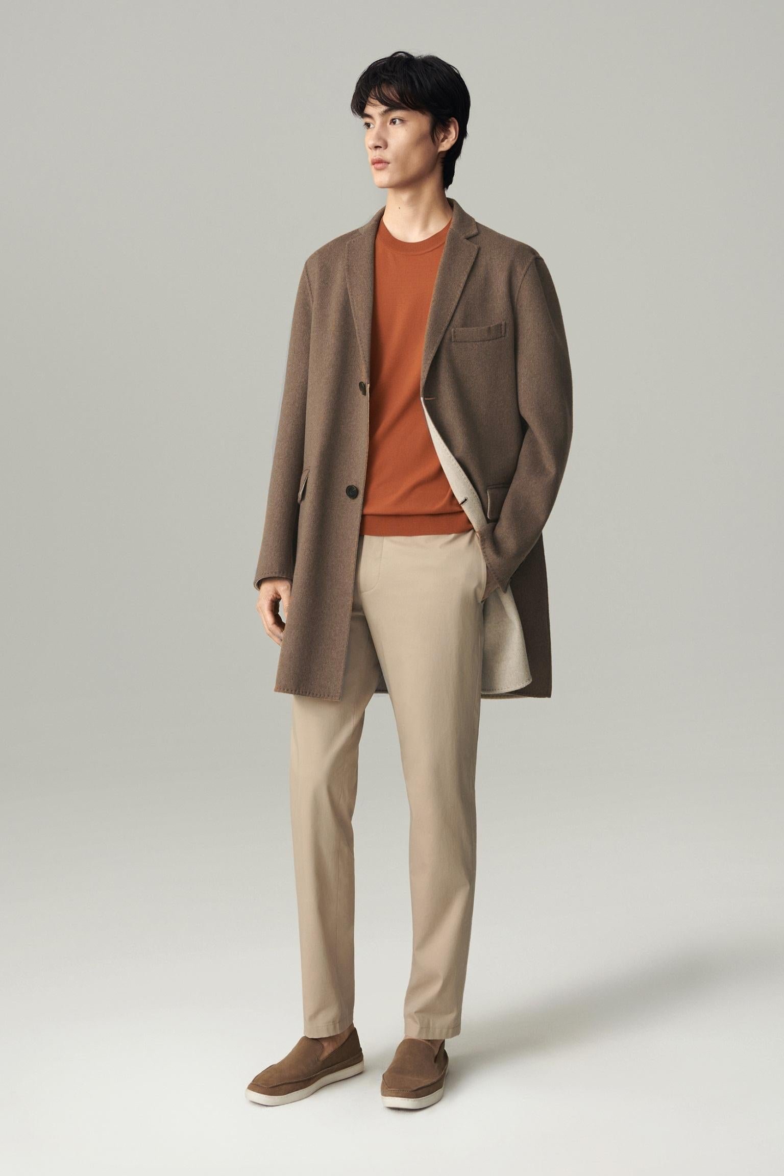 Manteau en cachemire et laine