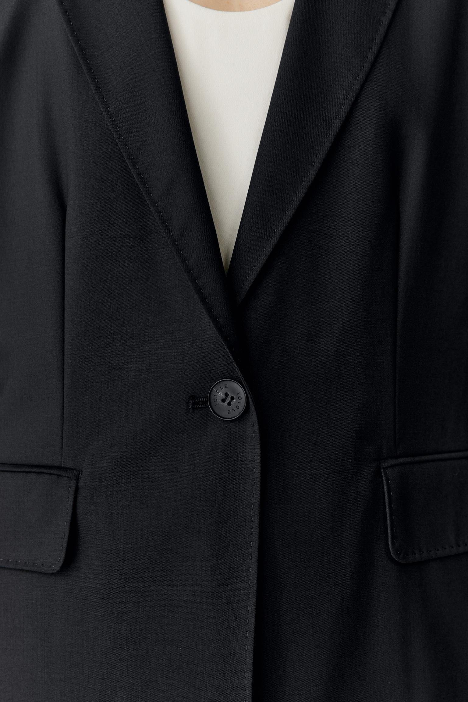 Veste blazer en laine peignée - Image 5