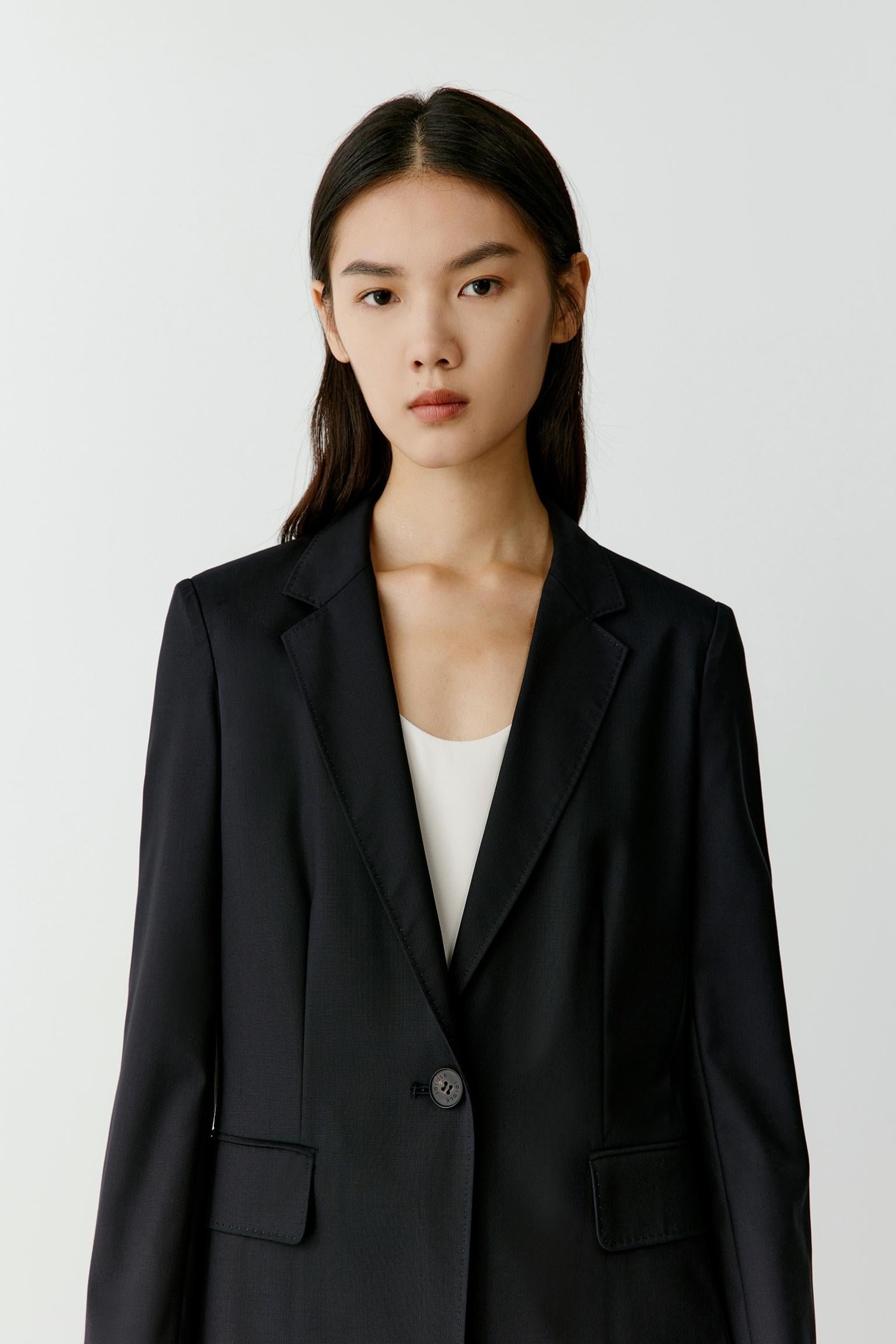 Veste blazer en laine peignée - Image 4