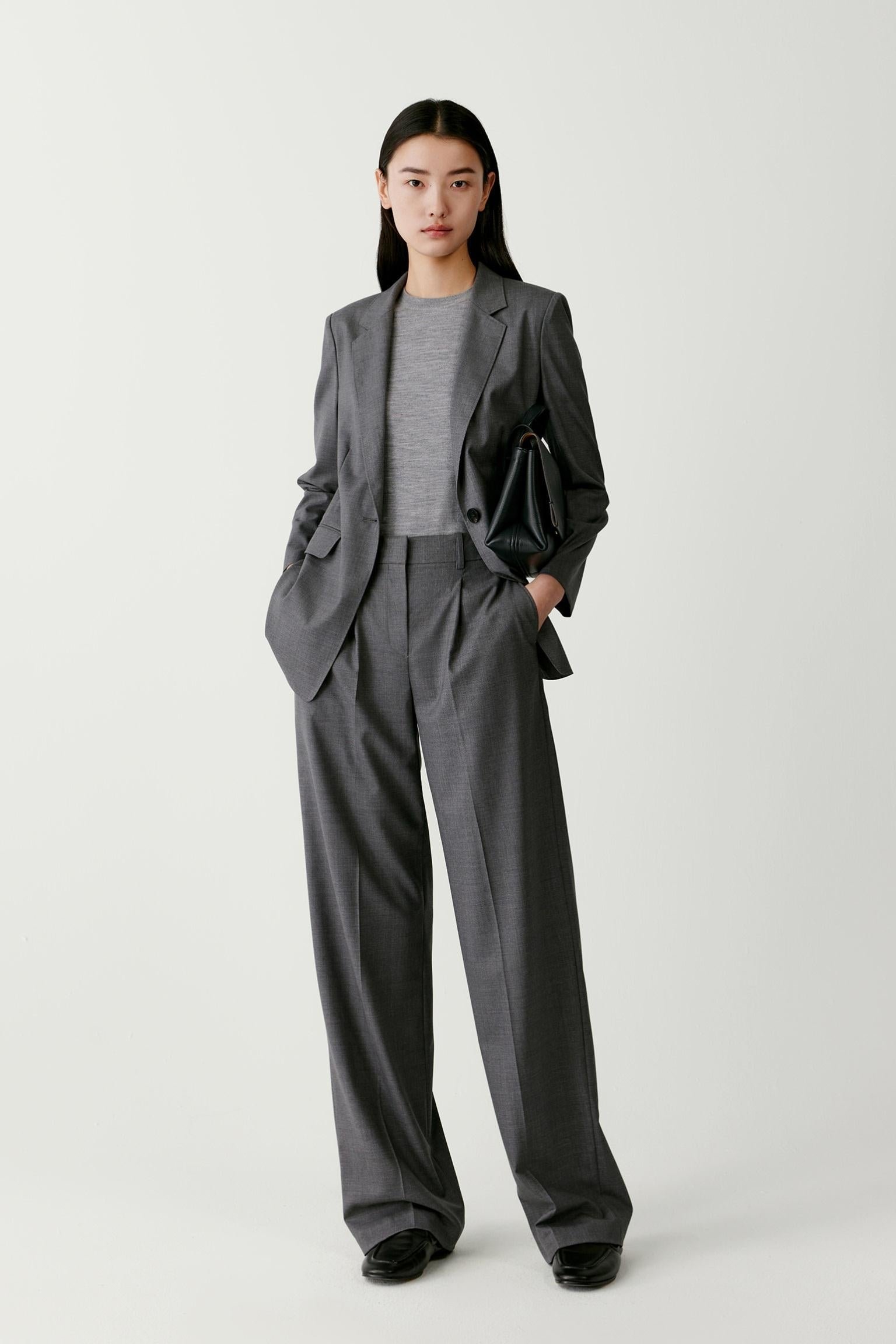 Veste blazer en laine peignée - Image 2