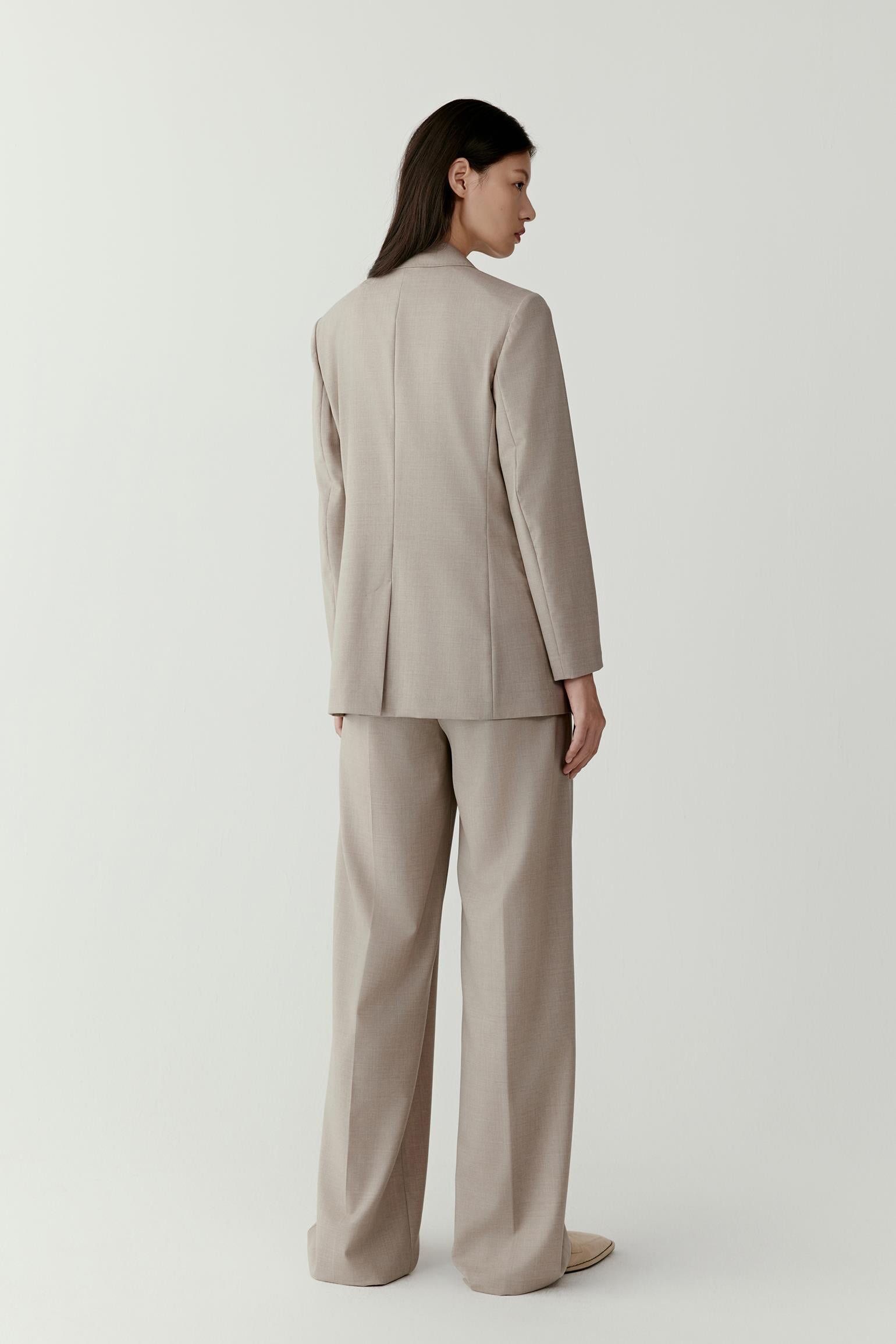 Veste blazer en laine peignée - Image 3