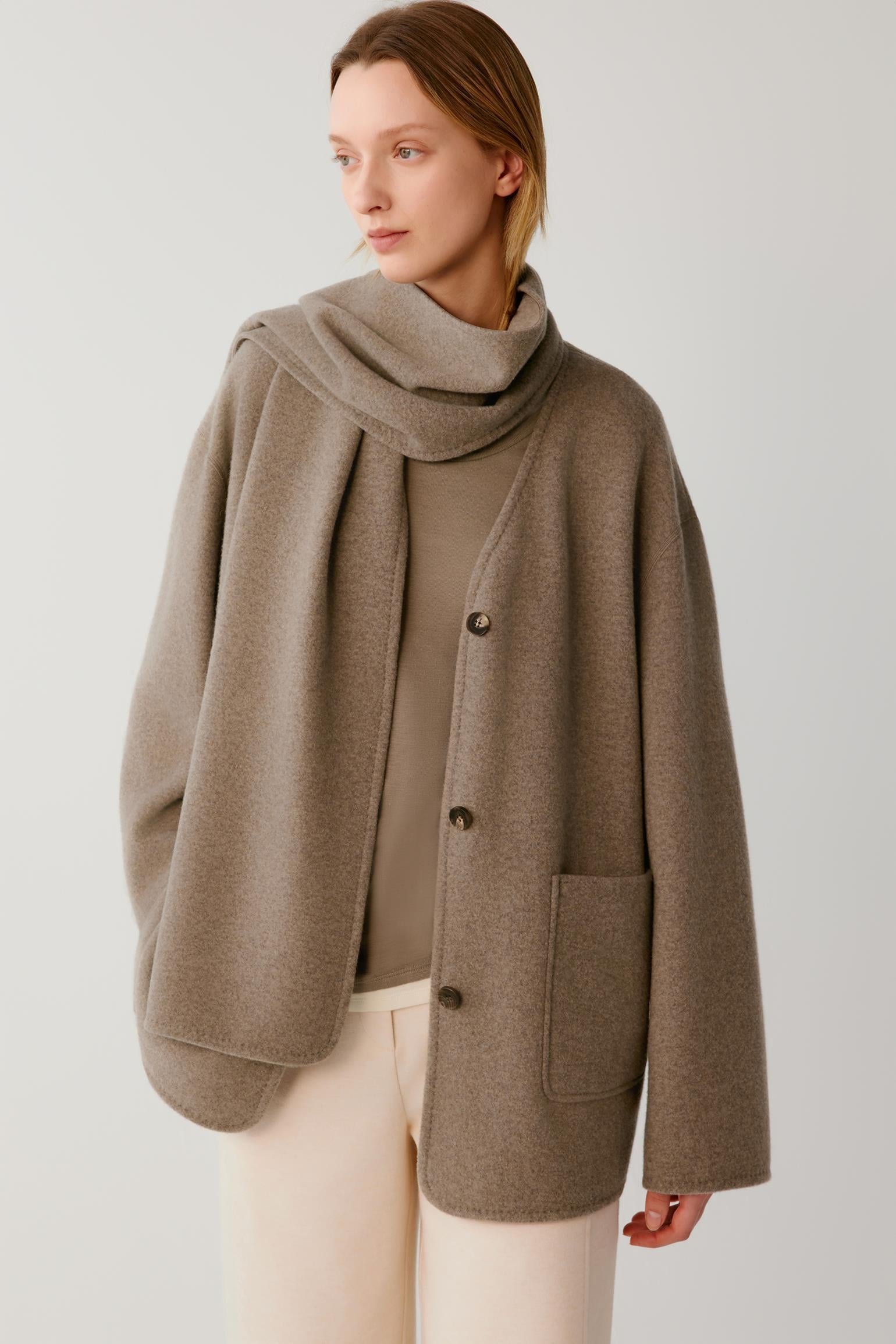 Manteau en jersey de laine