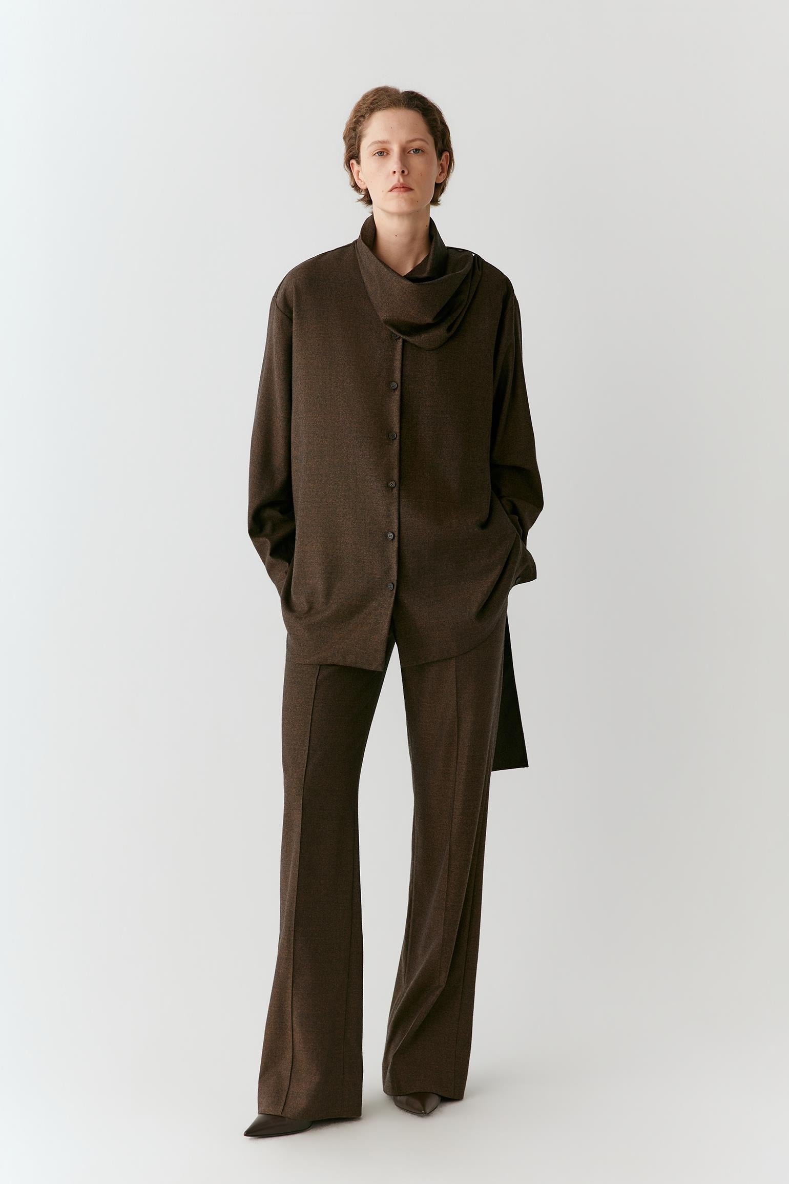 Pantalon en flanelle de laine