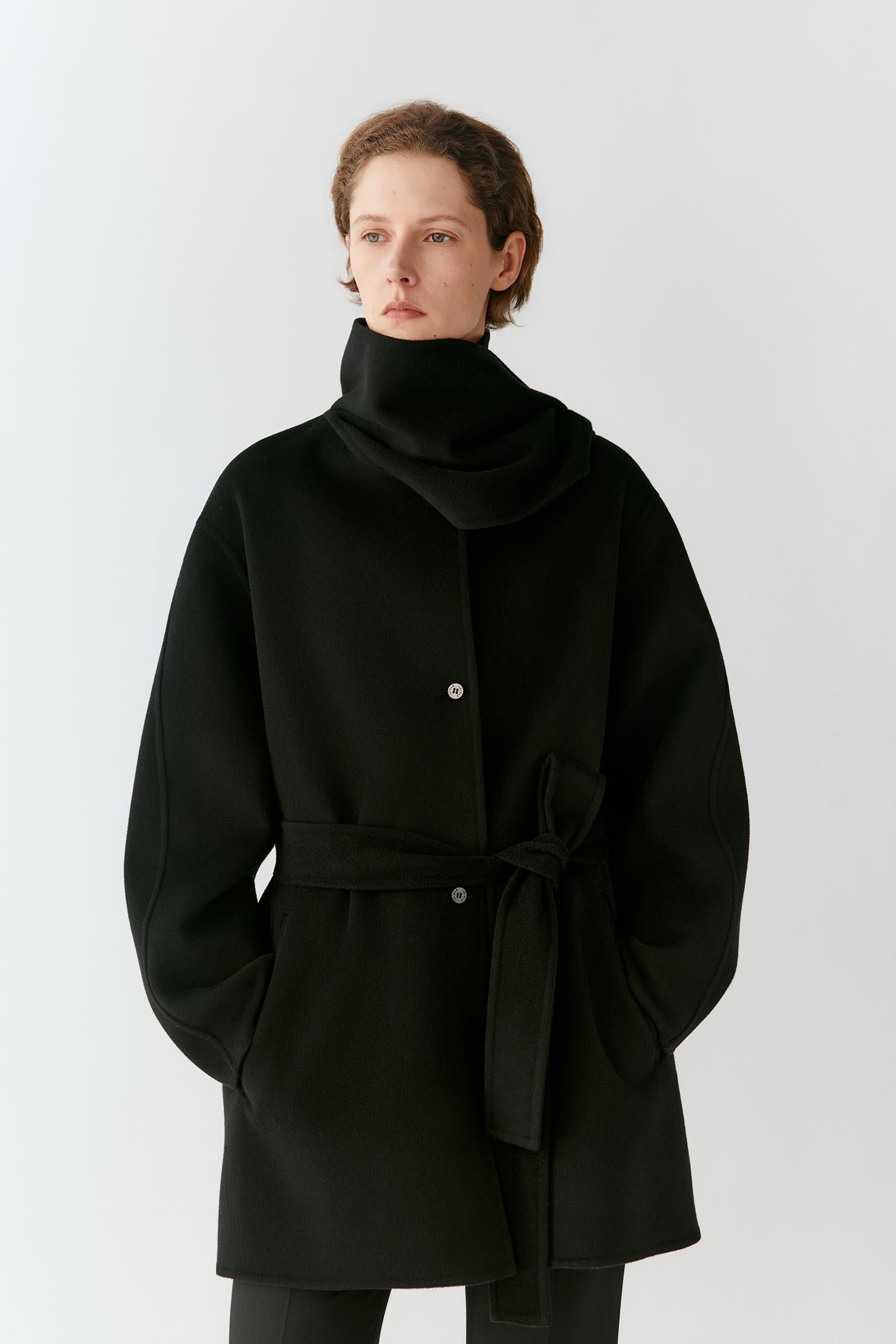Manteau en laine double face