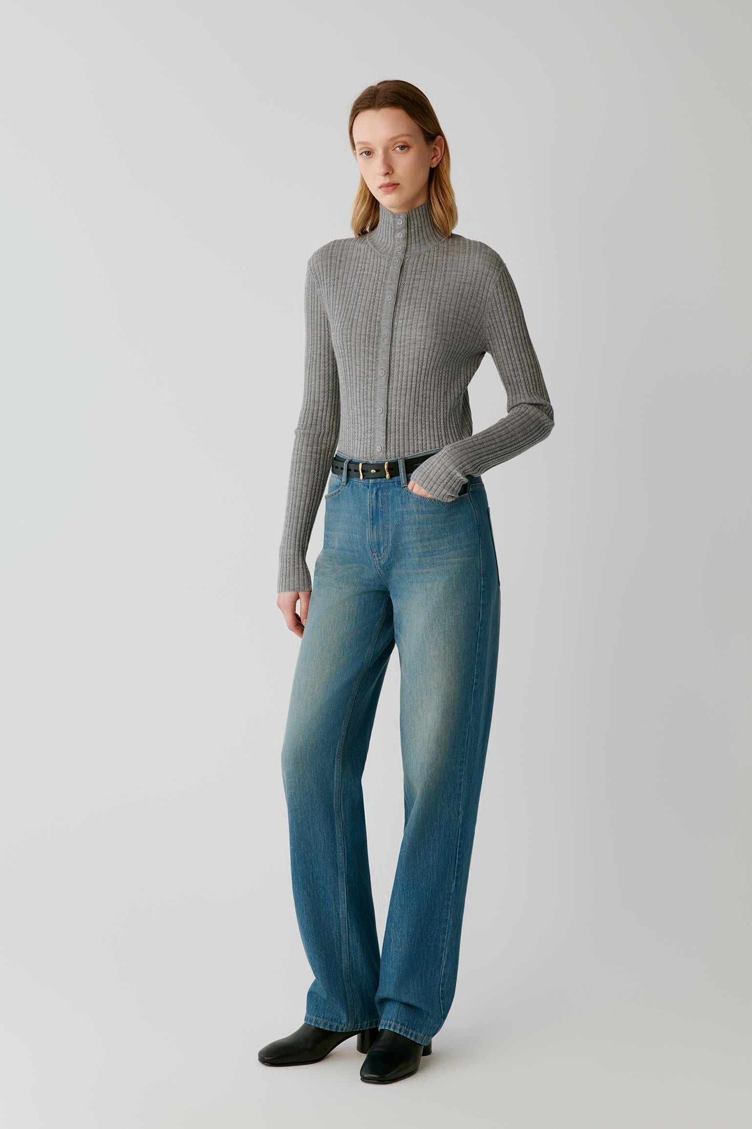 Cardigan en laine peignée - Image 3