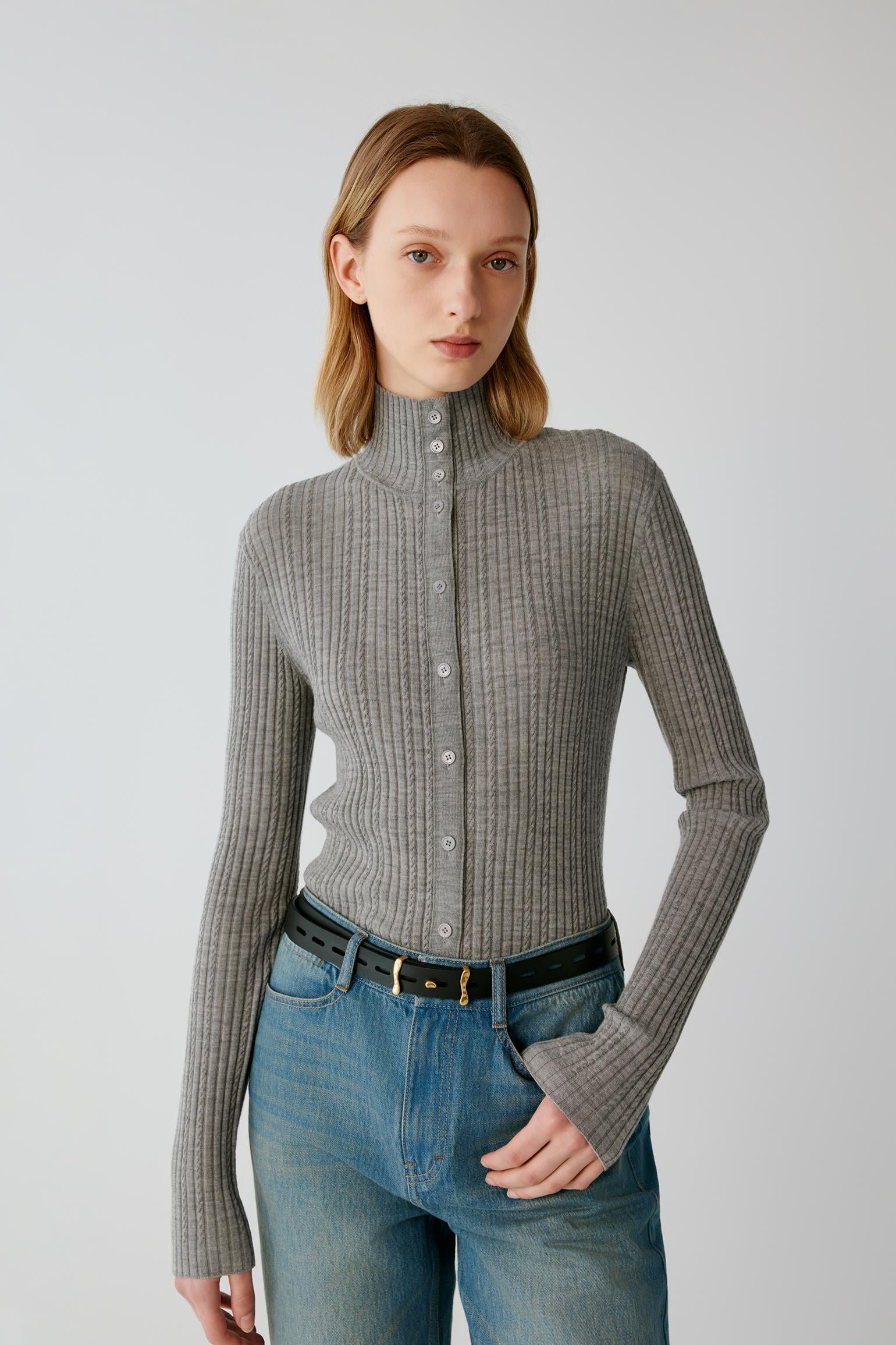 Cardigan en laine peignée - Image 2