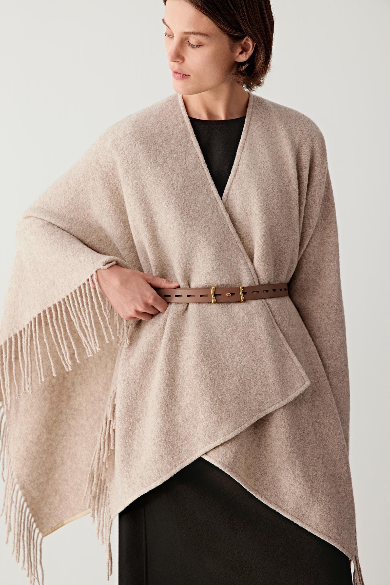 Ceinture fine en cuir de veau